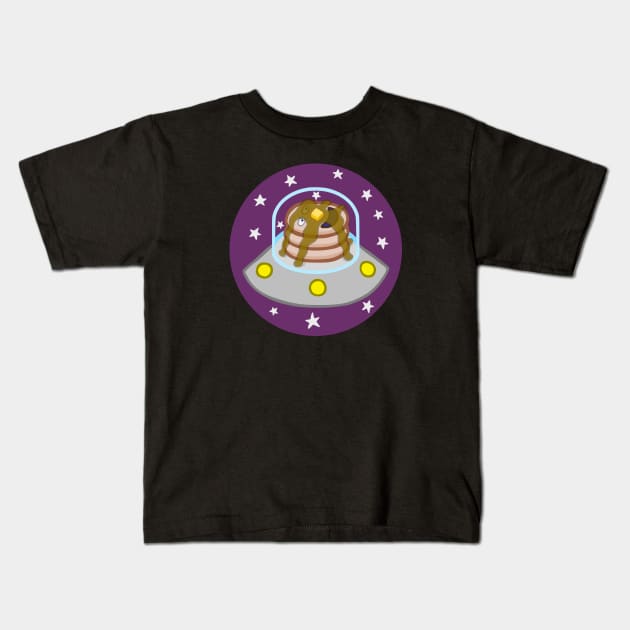 Pancake Alien Kids T-Shirt by Scroungin' 4 Catsup
